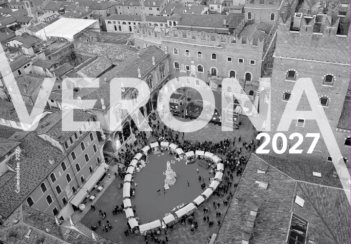 Copertina calendario Verona 2027 di Davide Ortombina
